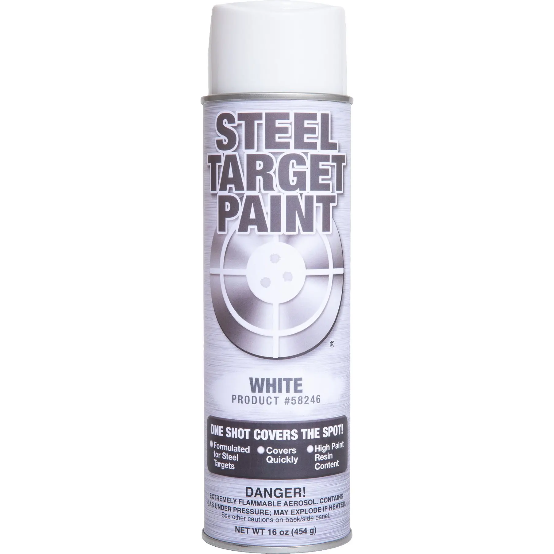 Water-Based Steel Target Aerosol Paint - 16 oz Can, Covers Quickly, Protects From Oxidation, for Shooting Ranges, Match Competitions (White, 12 Pack), Parks, Steel Target Paint