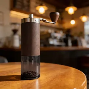 Hand-Crank Coffee Grinder Stainless Steel Portable Manual Coffee Mill, Durable Hand-Operated Espresso Bean Grinding Machine, Coffee Making Tool