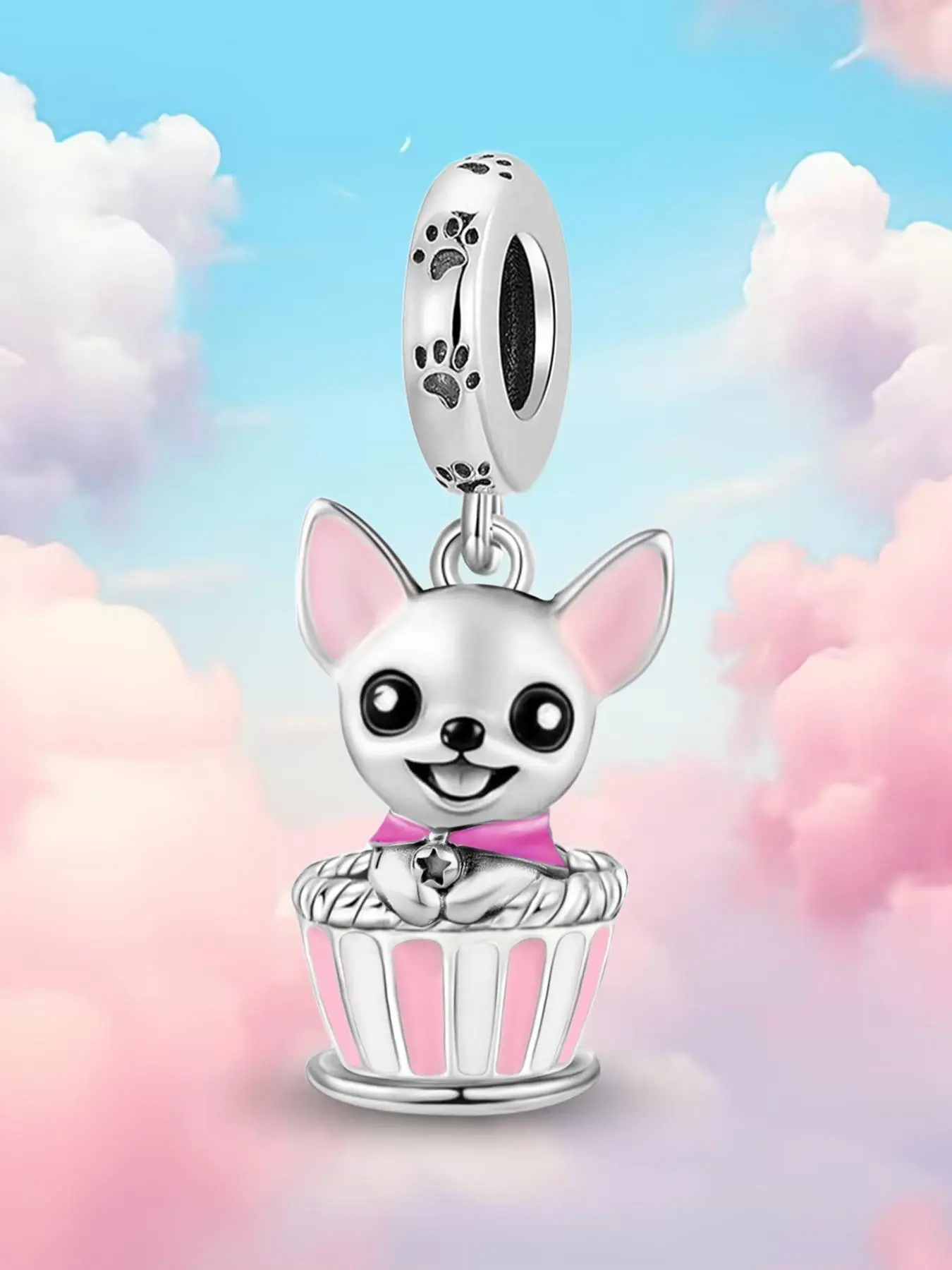 Cute Dog Design Pendant, Lovely Animal Design Charms, Fashionable Jewelry Accessories for Women & Girls, Trendy All-match & Exquisite Jewelry for Birthday Gift