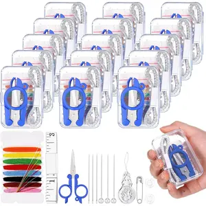 15 Boxes Mini Sewing Kit Travel Small  Sewing Kit Quick Fix Pre Threaded  Basic Portable Repair Tool for Beginner Traveler  Hotel