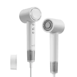 Kexi Hair Dryer, 400 Million Negative Ionic Blow Dryer with 112,000 RPM Brushless Motor, 1200W Powerful Fast Drying High-Speed Low Noise Hairdryer for Home ＆Travel（White））