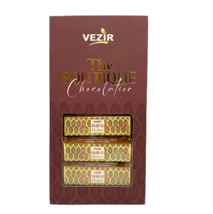 VEZIR The Boutique Chocolatier Pistachio Praline Dubai Chocolate Bar Luxury 6 Units Crispy Nutty Delight 37gr Box Viral Chocolate Cacao Snack