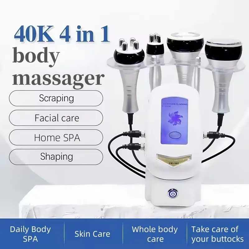 4 in 1 Electric Facial and Body Massager, Multifunctional Beauty Tool for Face Neck and Body Care, Perfect Gift for Girlfriend and Mom