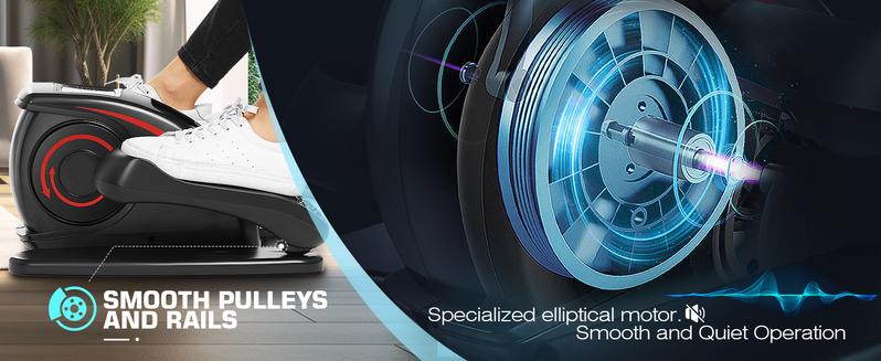 ANCHEER Under Desk Elliptical, Electric Seated Pedal Exerciser, Quiet & Compact Mini Elliptical Trainer with Display Monitor and Remote Control, Home Office Leg Exercise Equipment for Seniors Adults ANCHEER Under Desk Elliptical, Electric Seated Pedal Exerciser, Quiet & Compact Mini Elliptical Trainer with Display Monitor and Remote Control, Home Office Leg Exercise Equipment for Seniors Adults