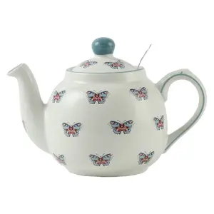 London Pottery 600ML butterfly Animal ceramic tetra tea pot infuser kettle tea maker matcha coffeeware teaware with strainer