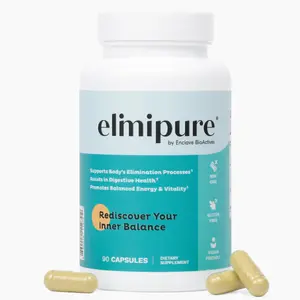Enclave BioActives Elimipure Gut Cleanse & Restore Supplement, 90 Capsules - Natural Effective Detox, Non-GMO, Gluten-Free, Vegan-Friendly Digestive Nutritional Essential Fatty Acid Supplement
