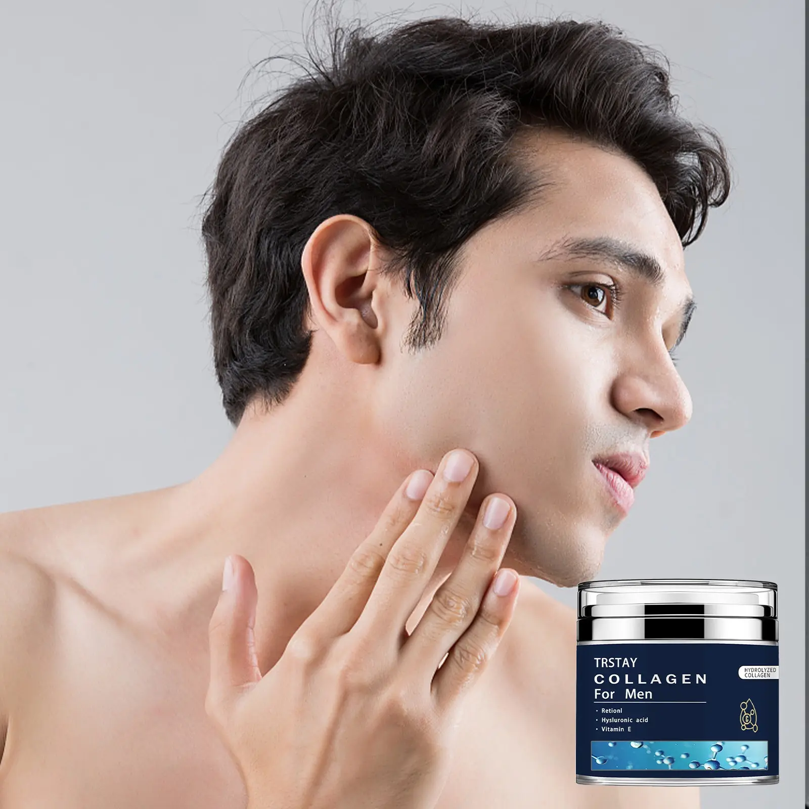TRSTAY Plant Extract Repairing Face Cream, Witch Hazel Pore Minimizing, Grape Seed Antioxidant, Centella Asiatica Soothing, Butcher’s Broom & Horse Chestnut Extract, Gentle Nourishing Hydrating Moisturizing Skin Care Cream