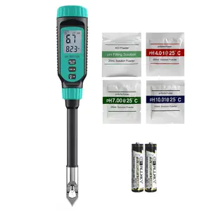 Soil pH Tester, High Accuracy Digital pH Meter for Soil, Garden, Water, , Solution and , Soil pH Test Kit with  LCD Display, Calibration  and Alloy Protective Cap
