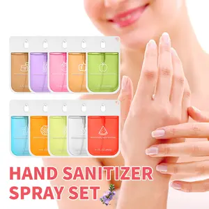 45ml Alcohol-Free No-Rinse Hand Sanitizer Spray, Moisturizing Hand Sanitizers, Fruit Pattern Card-Style, Compact Travel Size, Antibacterial Disinfectant, Fresh Gentle Non-Irritating, Quick-Drying Non-Sticky, Suitable for Home, Outdoor, Office Use