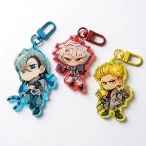 3 ops Gachiakuta Acrylic Keychain, Rudo - Enjin - Zanka Bag Charm Gifts for Anime Fans