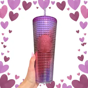 Starbucks red and purple ombre Grid Tumbler