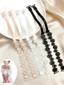 Women's Seamless Lace Flower Underwear Strap Set, Anti-Slip & Elastic Design, Versatile & Stylish Accessory for Everyday Wear