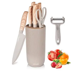 8-Piece Knife Set | Premium Stainless Steel Kitchen Knives with Block | Sharp & Rust-Resistant Chef Knife Set for Cooking, Home & Apartment Essentials