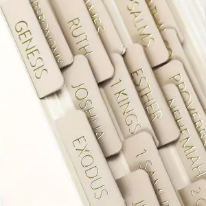 1 Set Laminated Bible Index Tabs - Unisex Study Stickers Men & Women, English Language, Durable Paper Material, Bible Journaling Bible Study ToolsSleek DesignDurable Paper Tabs