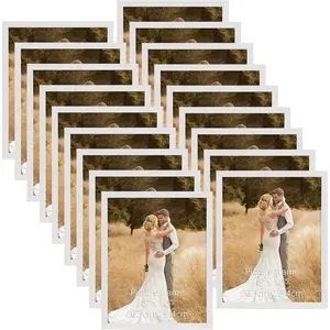 8x10 Picture Frame Set of 18, Multi Photo Frames 8 by 10 Bulk for Wall Hanging or Tabletop Display, White