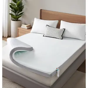 3 Inch Memory  Mattress Topper Full Size with Soft Ventilated Mattress Pad Cover, Egg Crate Bed Topper for   &  , CertiPUR- Certified