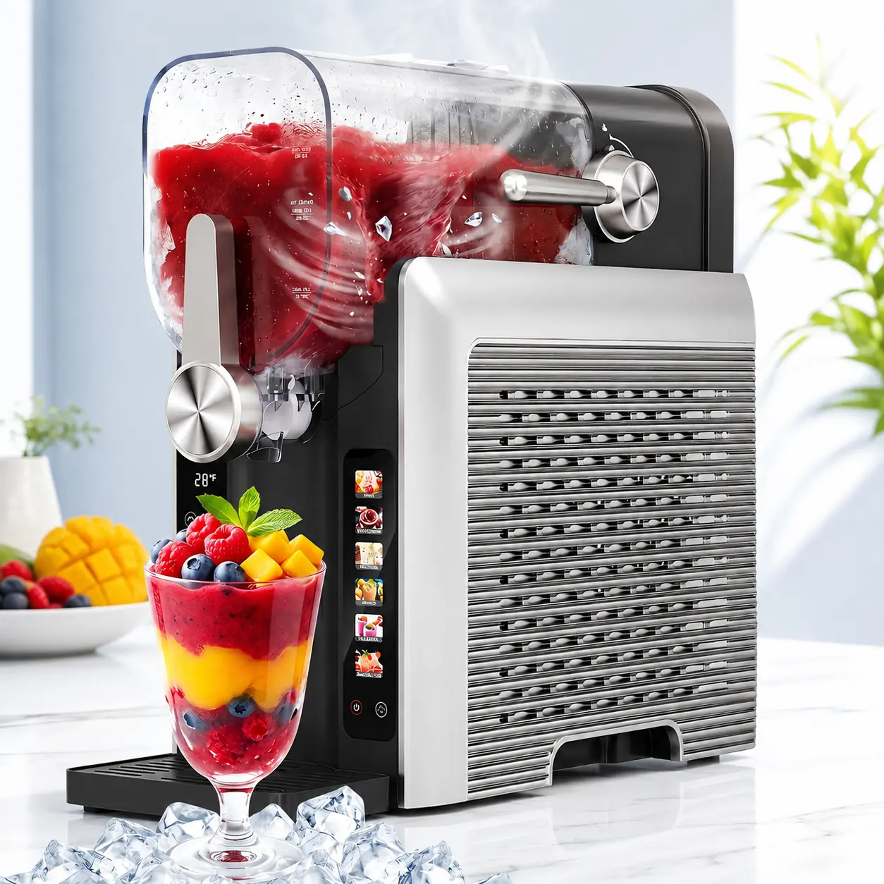 1.6L Electric Slushie Machine, Frozen Drink Maker with Rapid Freezing, Margarita & Cocktail Machine for Home, DIY Slushies & Desserts, Easy-Clean Countertop Machine | Back to School