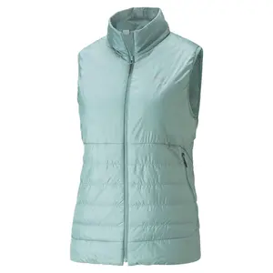 PUMA Womens Seasons Reversable Primaloft Vest Athletic Outerwear Casual Full Zip - Green