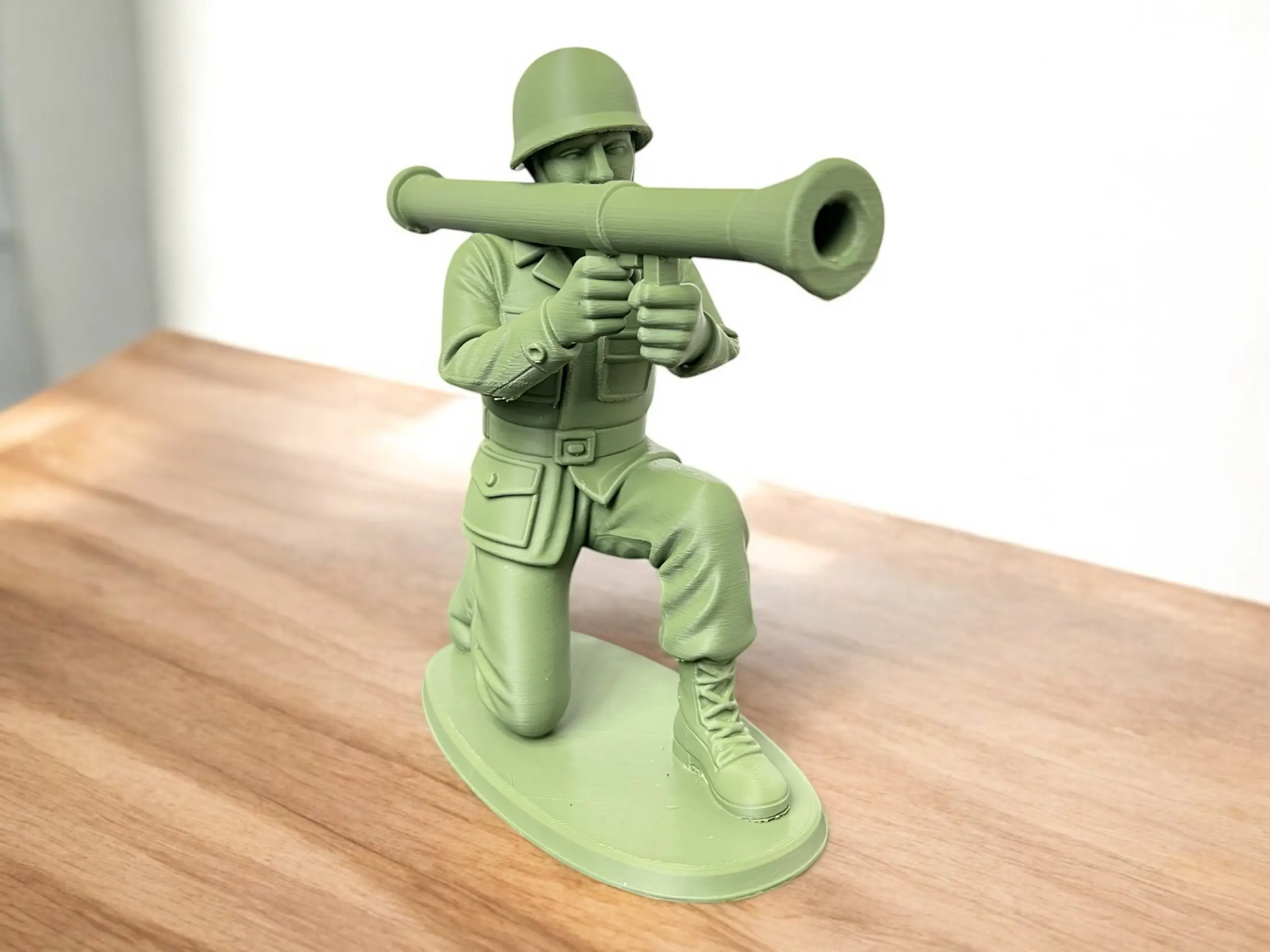 XL Soldier Figurine – 8” Tall Army Man Statue – Military Decor for Office, Garage, or Man Cave