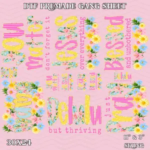 Floral Pray - 30x24 - PREMADE GANG SHEET
