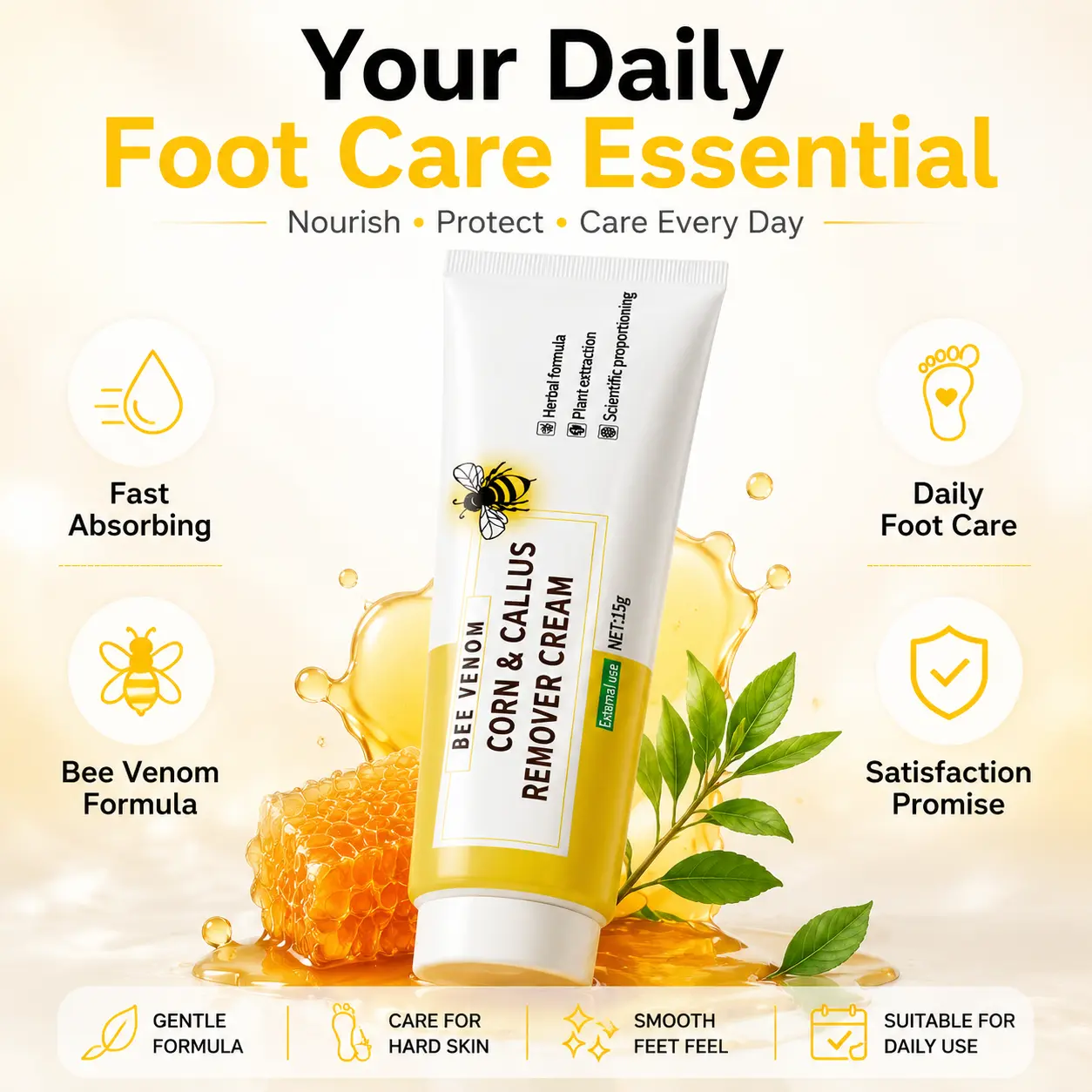 (Flash Sale)Buy 1 Get 1 FreeBuy 1 Get 1 FreeFoot Corn Remover Cream Bee Venom Herbal Extract Fast Absorbing