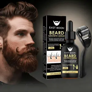 Beard Growth Kit-Beard Care Serum & Beard Massage Derma Roller,Beard Care Nutritional Oil, Making Beards Thicker and More Shiny, Men's Daily Beard Care Products and Tools, Holiday gifts, Father's Day