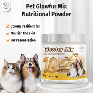 Glowfur Mix by Cassiel-Pet,Pet Coat Care Supplement Powder for Cats & Dogs – Supports Healthy Skin & Shiny Fur,Pet Nutritional Powder,shiny coat,fur health,natural supplement,for cats & dogs,easy to feed,mix with food