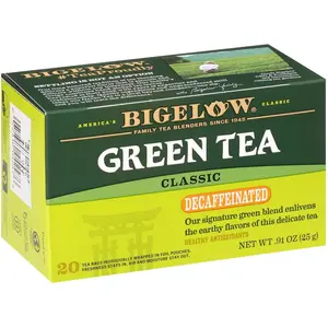 Bigelow Decaffeinated Classic Green Tea – 20 Count (Pack of 1) | Smooth & Delicate Green Tea Without the Caffeine Beverage Flavor loaded tea