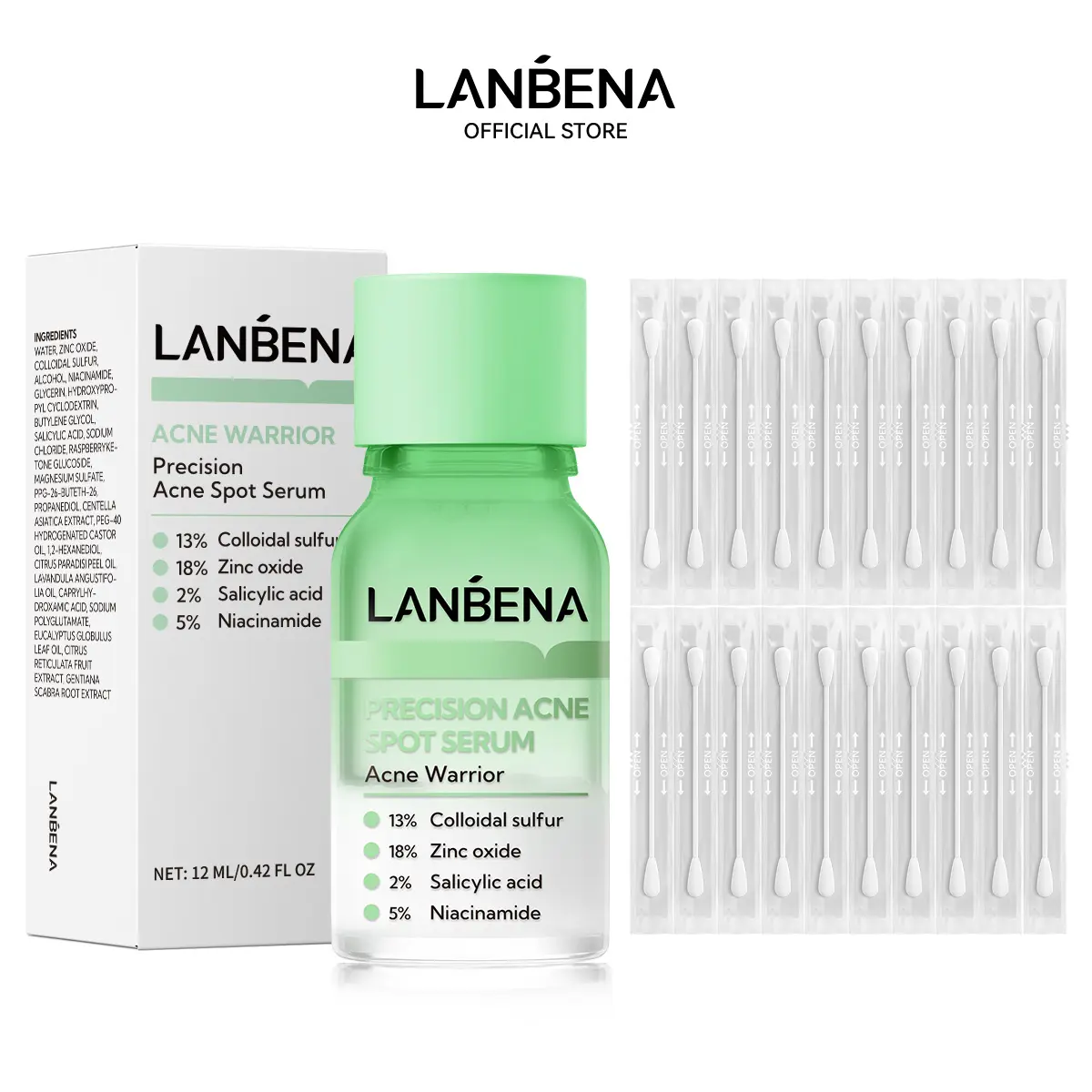 Summervibes LANBENA Precision Acne Spot Serum 12ml acne clearing products Fast Acne Lightweight Control Acne Suppression for Acne pimple busters Skin Repair Daily outdoorfun Niacinamide Skin Care