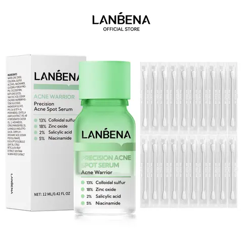 LANBENA Precision Anti-Acne Spot Serum Drops - Skin Care Product with Salicylic Acid & Niacinamide, Oil Control Repair, Lightweight Comfy Daily Care, Bottle Made for Acne-Prone Oily Skin (Apply to Face & Massage In)