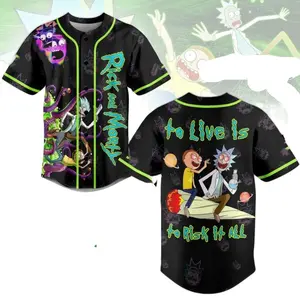 Rick And Morty Baseball Jersey To Live Is To Risk It All , Vintage Inspired Baseball Jersey – Retro Style, Modern Comfort