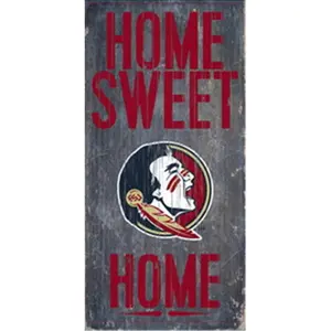 Florida State Seminoles Wood Sign - Home Sweet Home 6"x12"