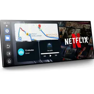 11'' Wireless Carplay Screen for Car Built-in Net-Flix YouTube Apps, Portable Touchscreen Car Stereo with Android Auto, Backup Camera, OTA Updates, Bluetooth, Voice Control, GPS Navigation,FM