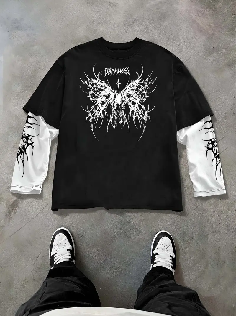 t shirt over long sleeve 2000s - TikTok Shop