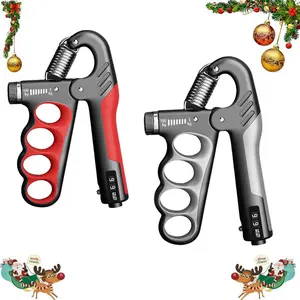 Adjustable Grip Strength Trainer, 5-100kg Manual Hand Grip Strengthener with LCD Screen, Home Workout Equipment, Home Gym Hand Grip Exercise Equipment.