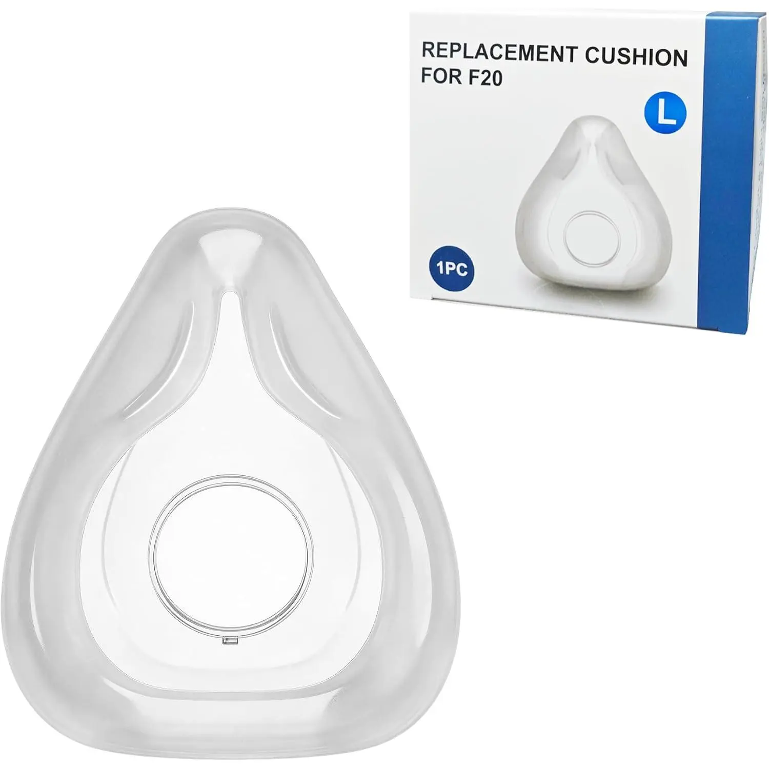 1pc Soft Sealing Silicone CPAP Mask Cushion Replacement for AirFit F20 Full Face Cover - Easy to Clean CPAP Therapy Accessory for Night Sleep Apnea, Reduces Red Marks & Skin Irritation (Large2026, Sensitive Skin), Tear-Resistant