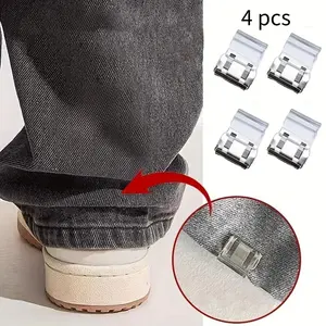 4pcs Invisible Trouser Leg Shortening Fixing Clip Trouser Leg Anti-Mopping Adjustment Buckle No-Seam Closing Fixing Clip Edge Buckle