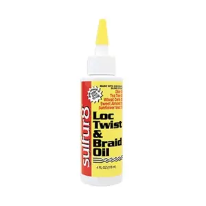 Sulfur8 Loc, Twist & Braid Oil 4 Oz - Sunflower Seed Oil for Braid and Twist Haircare