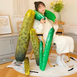 50cm Huge Creative Simulation Cucumber Plush Toy Soft Stuffed Cute Fruits Pillow Funny Kids Children Birthday Gift Doll