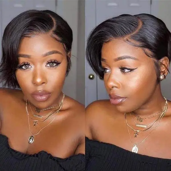 27 pieces quick weave pixie style human hair