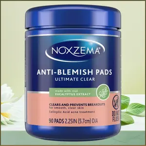 Salicylic Acid Pads 90 Count Acne Treatment Exfoliator for Face Deep Cleansing Pores Prevents Future Breakouts Daily Use Clear Eucalyptus