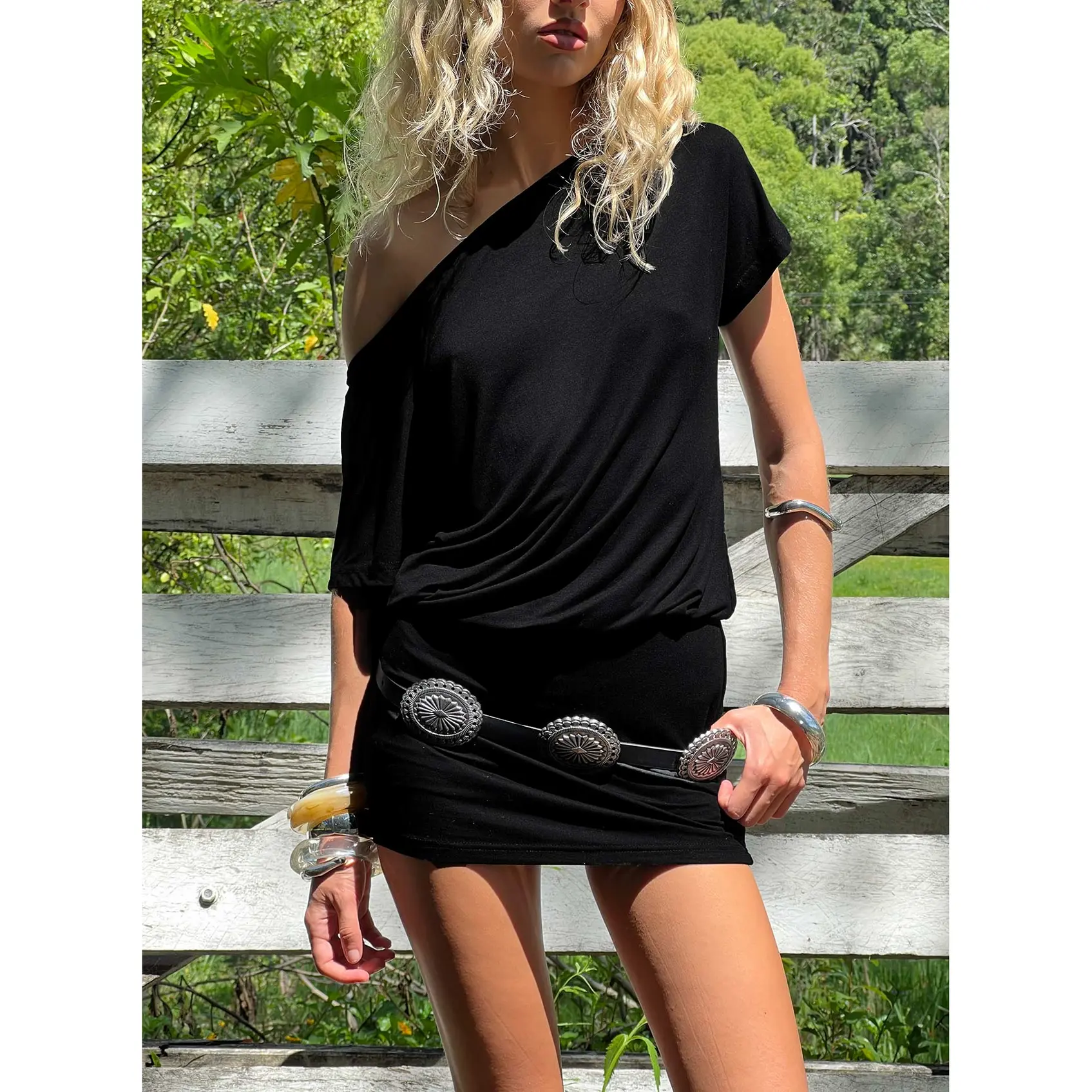 Esmie Off Shoulder Romper Black