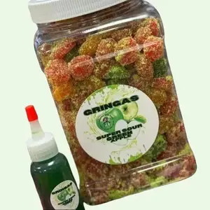Gringas sour green apple gushie candy (you pick the size)