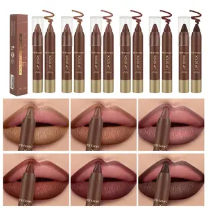 6 Color Luxury Matte Lipstick Pencil Set Waterproof Smudgeproof Moisturizing Lip Glossy Smooth Not Easy To Fade Lip tint For Long Lasting Makeup SummerVibes Cosmetic