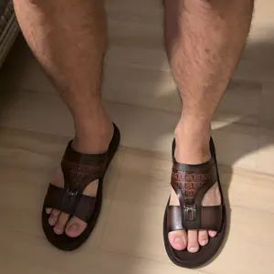 Men's Orthopedic Slip-On Sandals - PU Leather, Minimalist Design, Arch Support, Cushioned Sole for Casual Beach & Walking Use, Men's Shoes, Casual Beach Shoes, Soft Sandals,shoes for back to school,back to school shoes