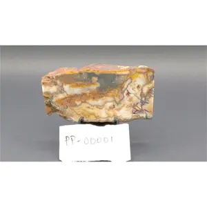 Botryoidal Rough-Cut Graveyard Point Chalcedony Slab, 3.25x1.75in, 3/8in Thick, Owyhee Oregon, PP-00001