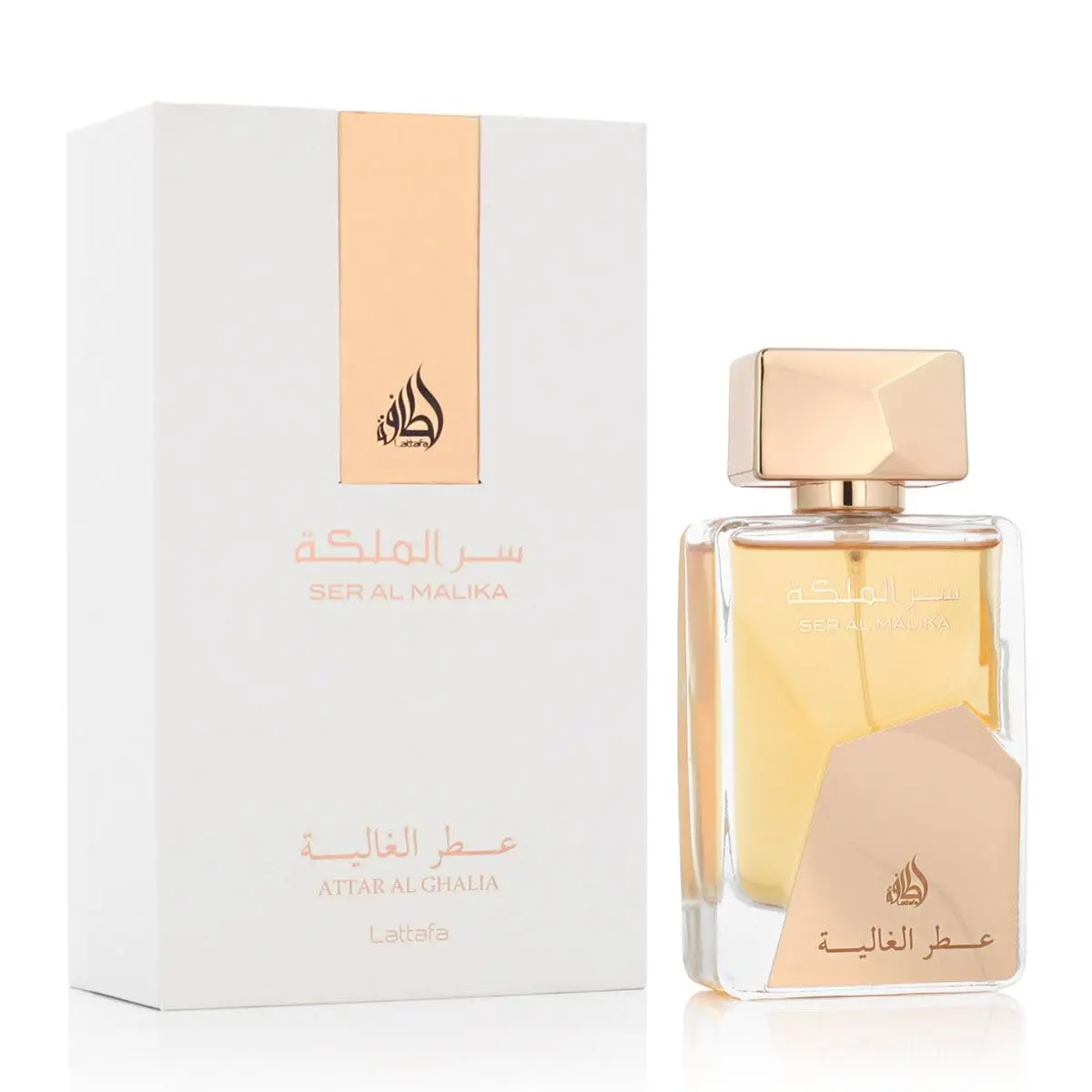 Lattafa Ser Al Malika Eau de Parfum 100ml Elegant Warm Sweet Amber Floral Perfume for Women Long Lasting Arabian Fragrance Attar Al Ghailia