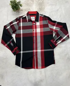 Long Sleeve Checkers Black and Red