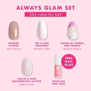 Always Glam Press-On Nails Bundle Avery Woods Collection