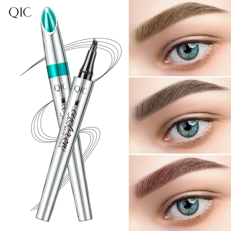 Waterproof Micro-Fork Eyebrow Pencil, Long-Lasting Brow Pen for Natural Hair-Like Strokes, Smudge-Proof Makeup Tool for Daily Use & Soft Glam